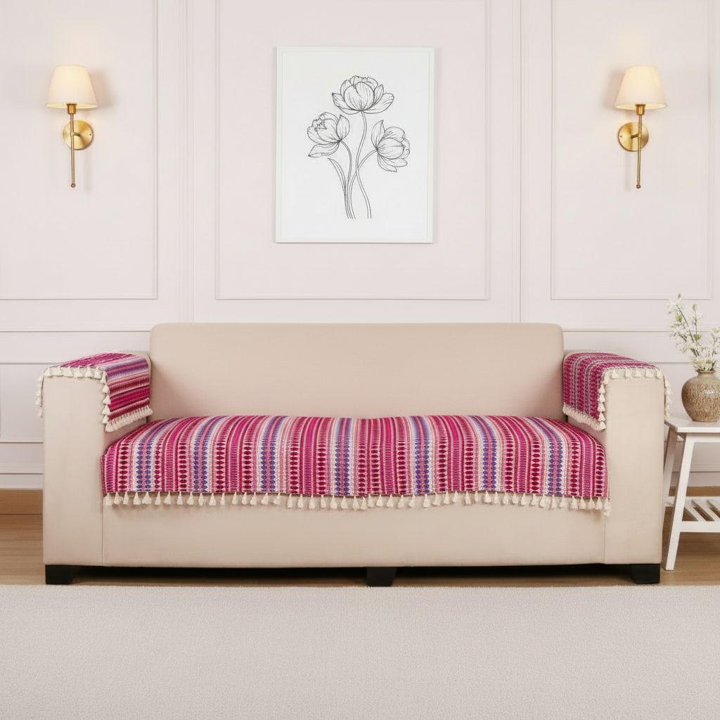 3 Seater Half (70x30 Inch),Maroon