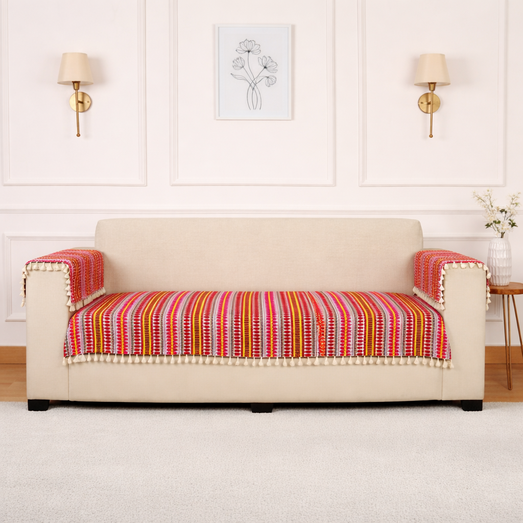 2 Seater Half (48x30 Inch),Red