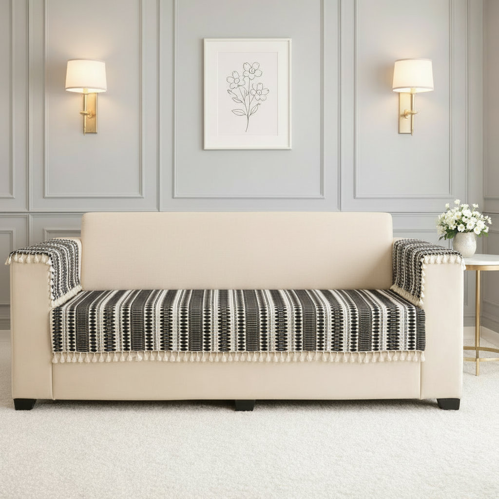 3 Seater Half (70x30 Inch),Black