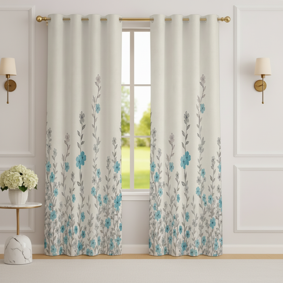 Azura Premium Satin Room Darkening Door Curtain 7 x 4 Feet | Blocks 70–80% Light | Ideal for Bedroom, Living Room & Home Décor