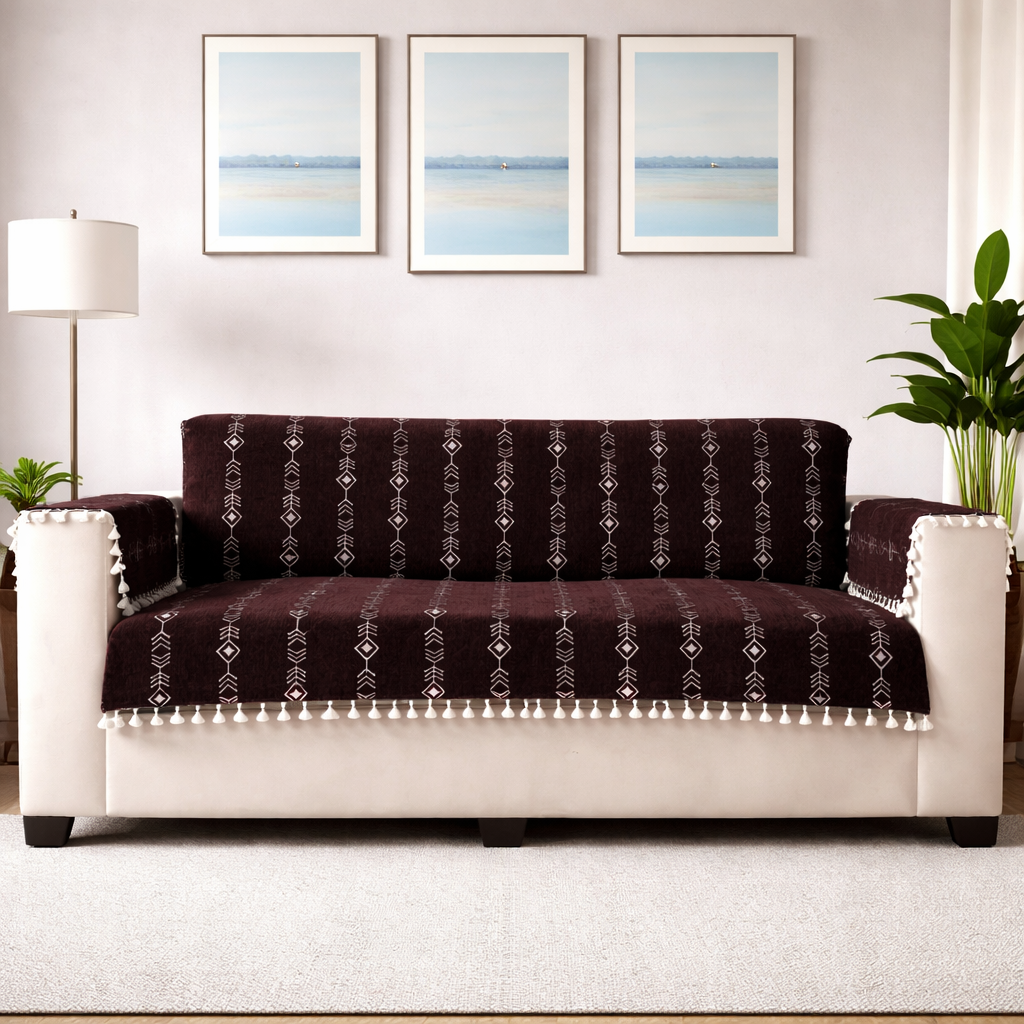 4 Seater Full (96x60 Inch),Brown (Arrow)