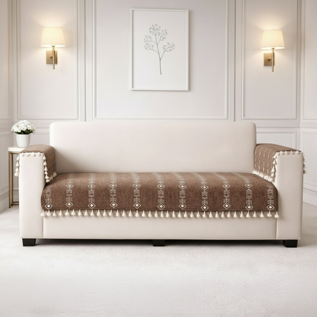 2 Seater Half (48x30 Inch),Beige (Arrow)