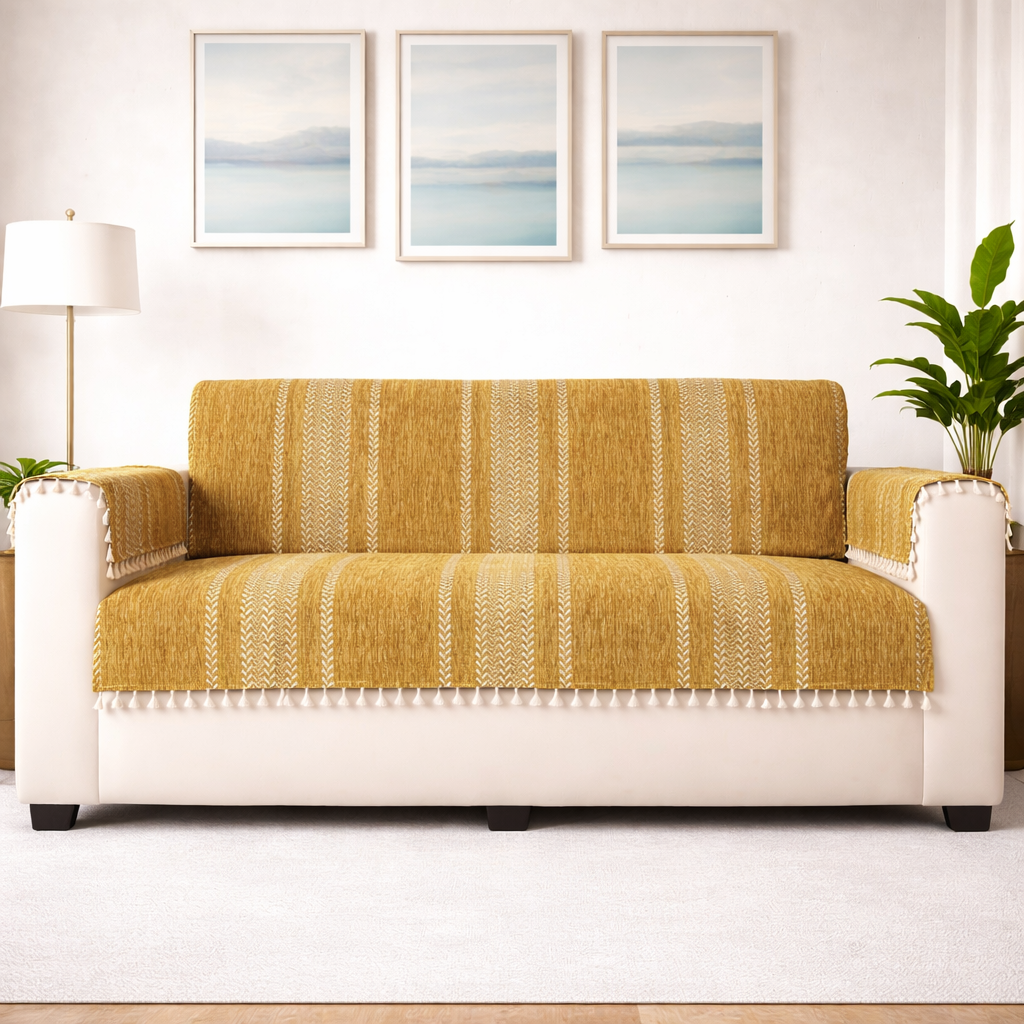 3 Seater Full (70x60 Inch),Yellow