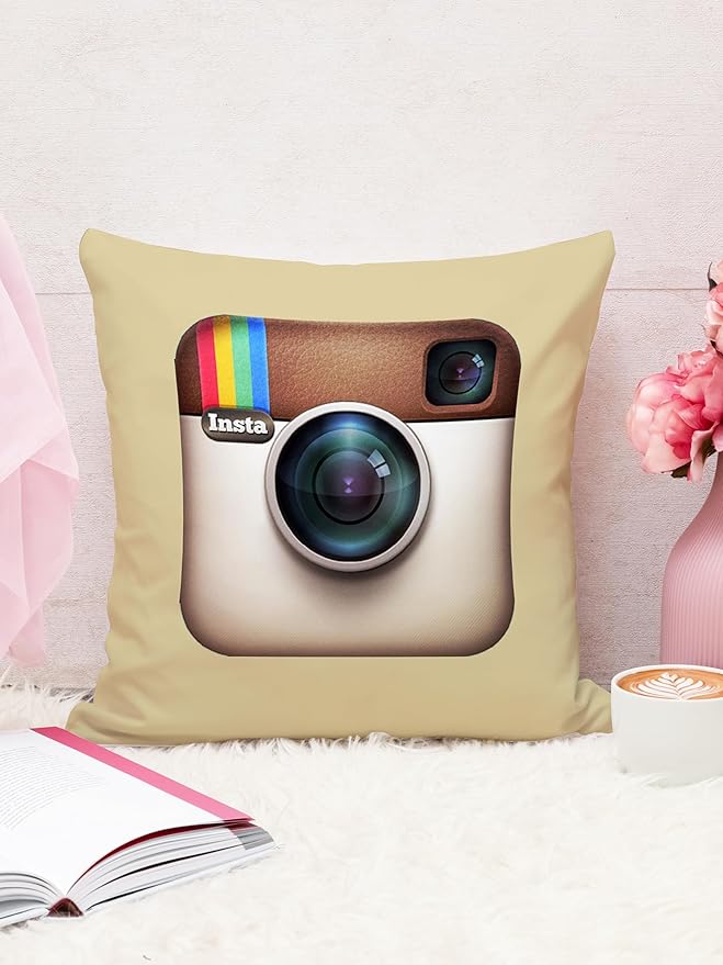 Retro Camera Cushion Cover (16 x 16 Inches)