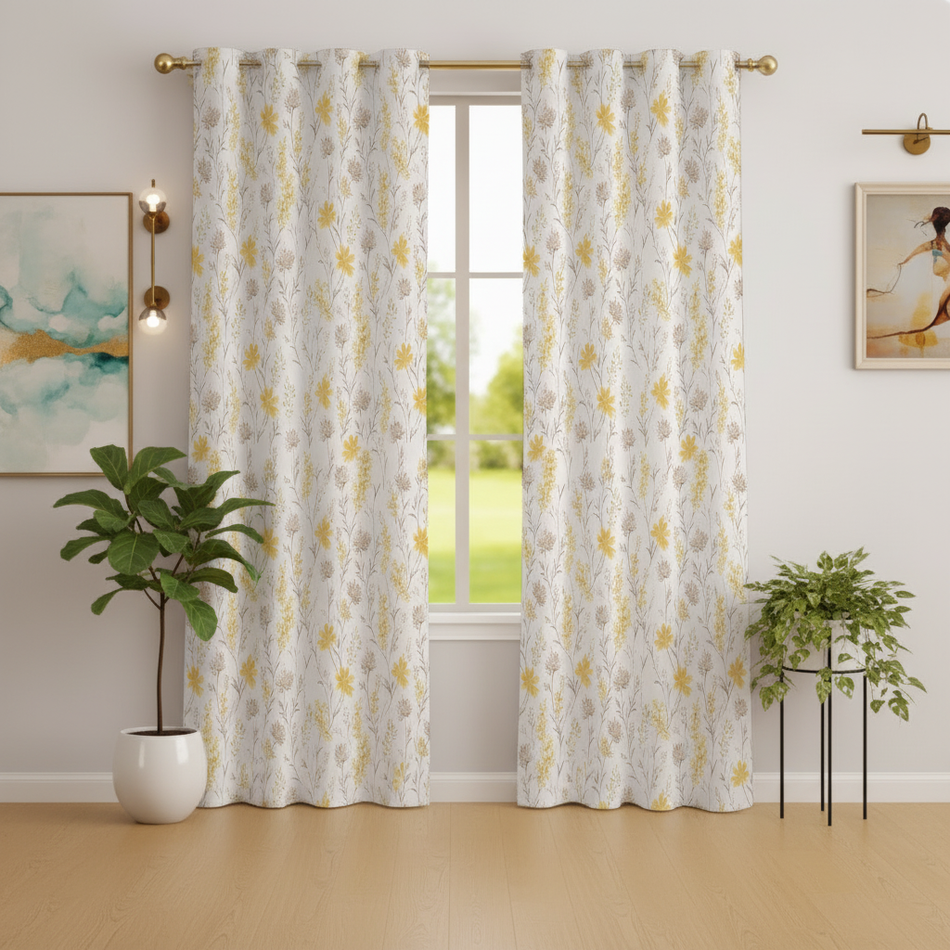 Solenne Premium Satin Room Darkening Door Curtain 7 x 4 Feet | Blocks 70–80% Light | Ideal for Bedroom, Living Room & Home Décor