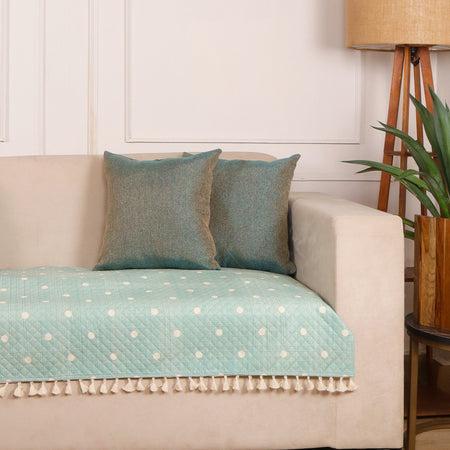 1 Seater Half (24x30 Inch),Green (Polka Dot)
