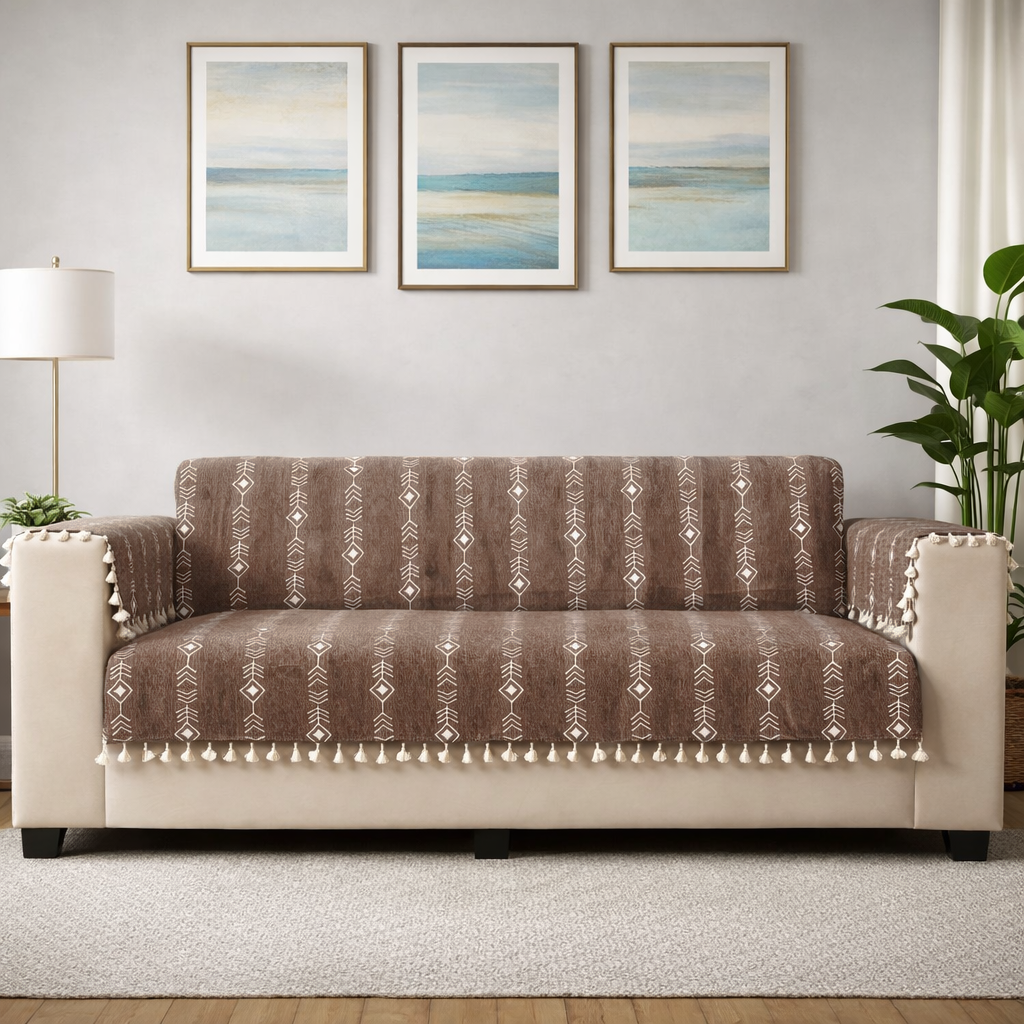 2 Seater Full (48x60 Inch),Beige (Arrow)