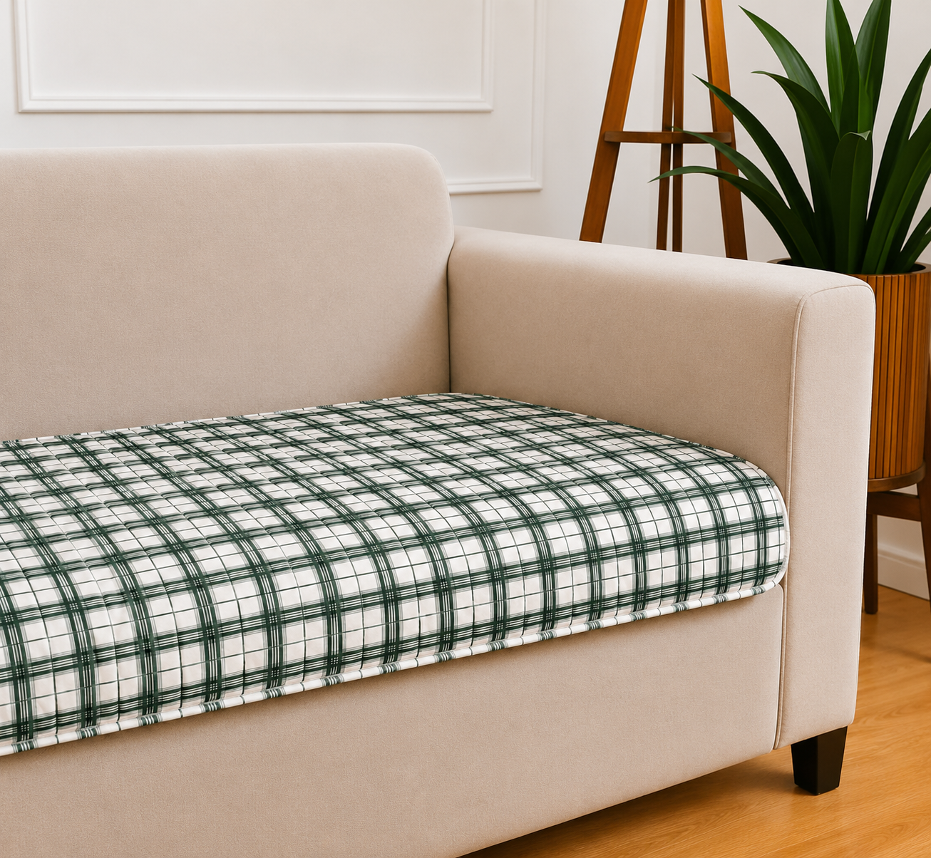1 Seater (24x30 Inch),Cottage Check