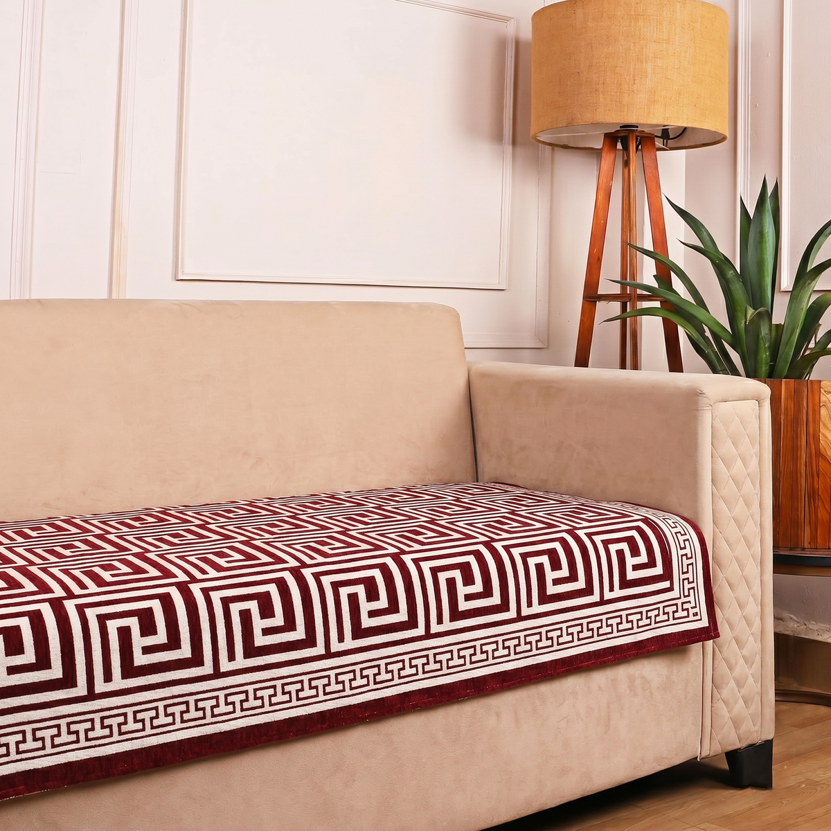 2 Seater Half (48x30 Inch),Maroon