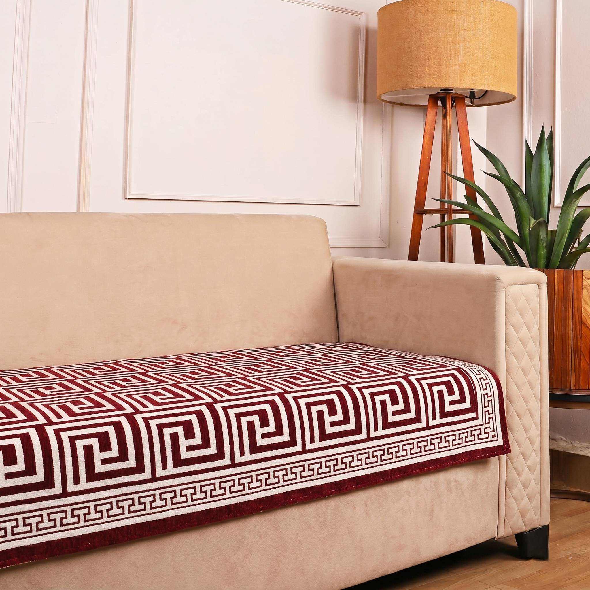 2 Seater Half (48x30 Inch),Maroon