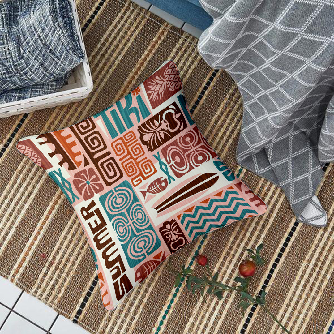 Soft Touch Luxurious Ethnic Printed Cotton Canvas Cushion Cover Set of 2