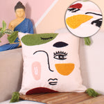 Load image into Gallery viewer, Hand Crafted Embroidered Bohemian Cushion Cover, Set of 1 (16 x16 inches/ 40x40 cm)
