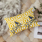 Load image into Gallery viewer, Soft Touch Luxurious Yellow Bird Printed Cotton Canvas Rectangular Cushion Cover Set of 2

