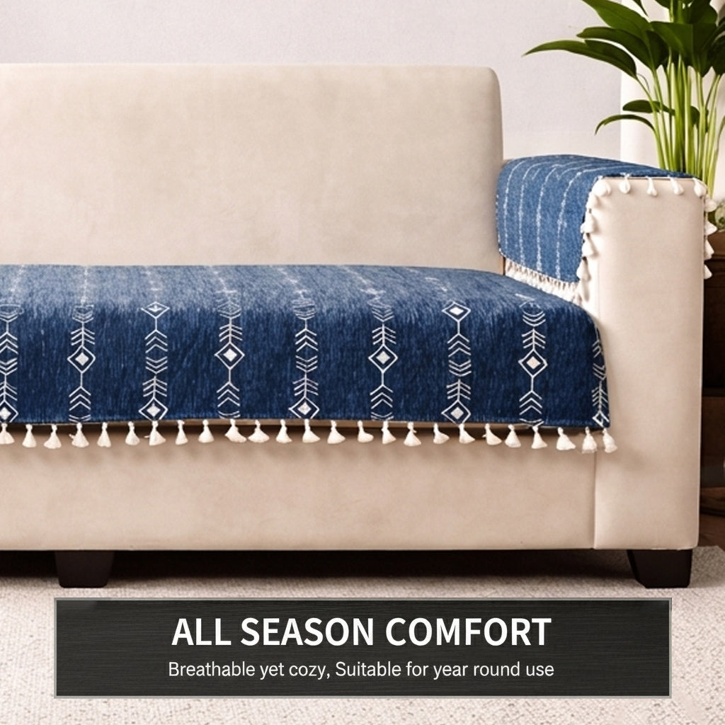 3+1+1 Sofa Cover,Blue Arrow