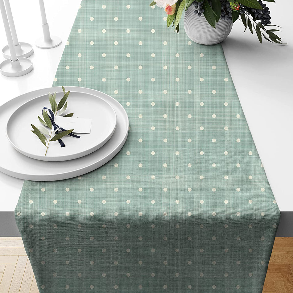 Soft Dot Polycotton Table Runner