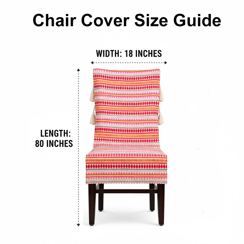 3 Seater Sofa Cover + 6 Chair Covers,Sizzling Scarlet
