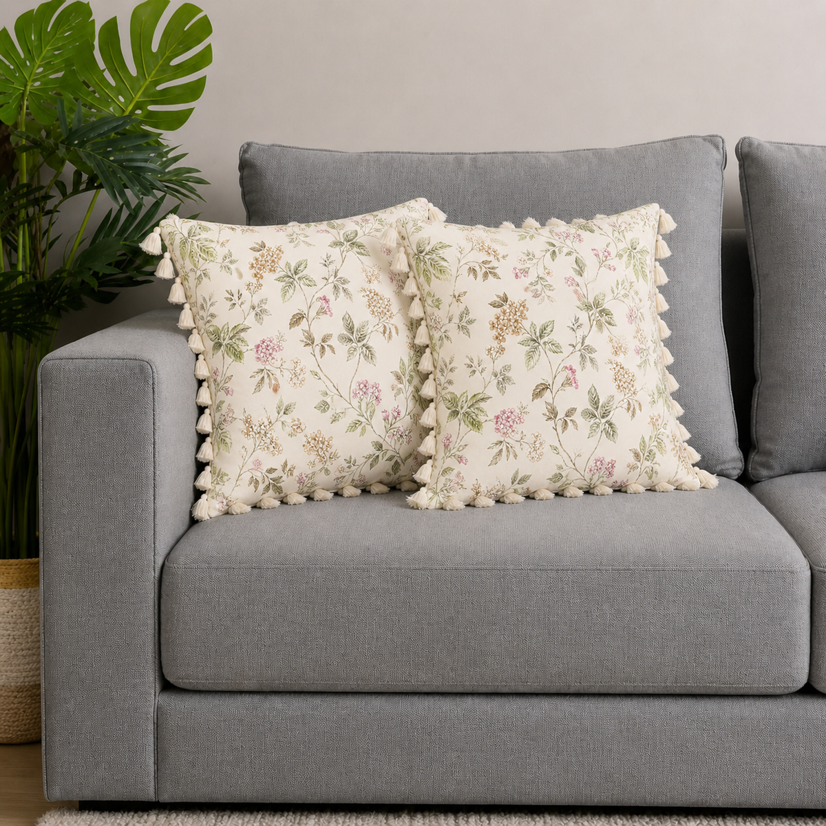 Set of 2 (16 x 16 in),White(Leafora)