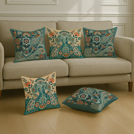 3 Seater + 16x16 Inches (set of 5),beige
