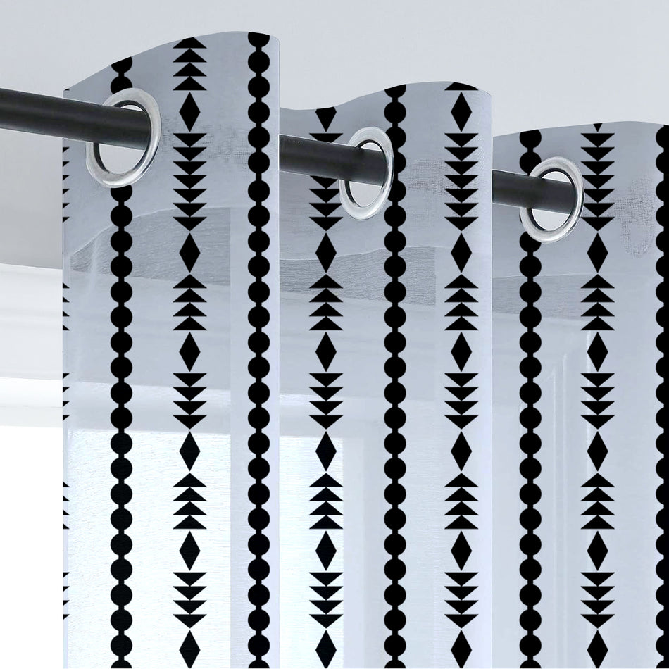 Sheer Tribal Glow Curtain - 7 Feet