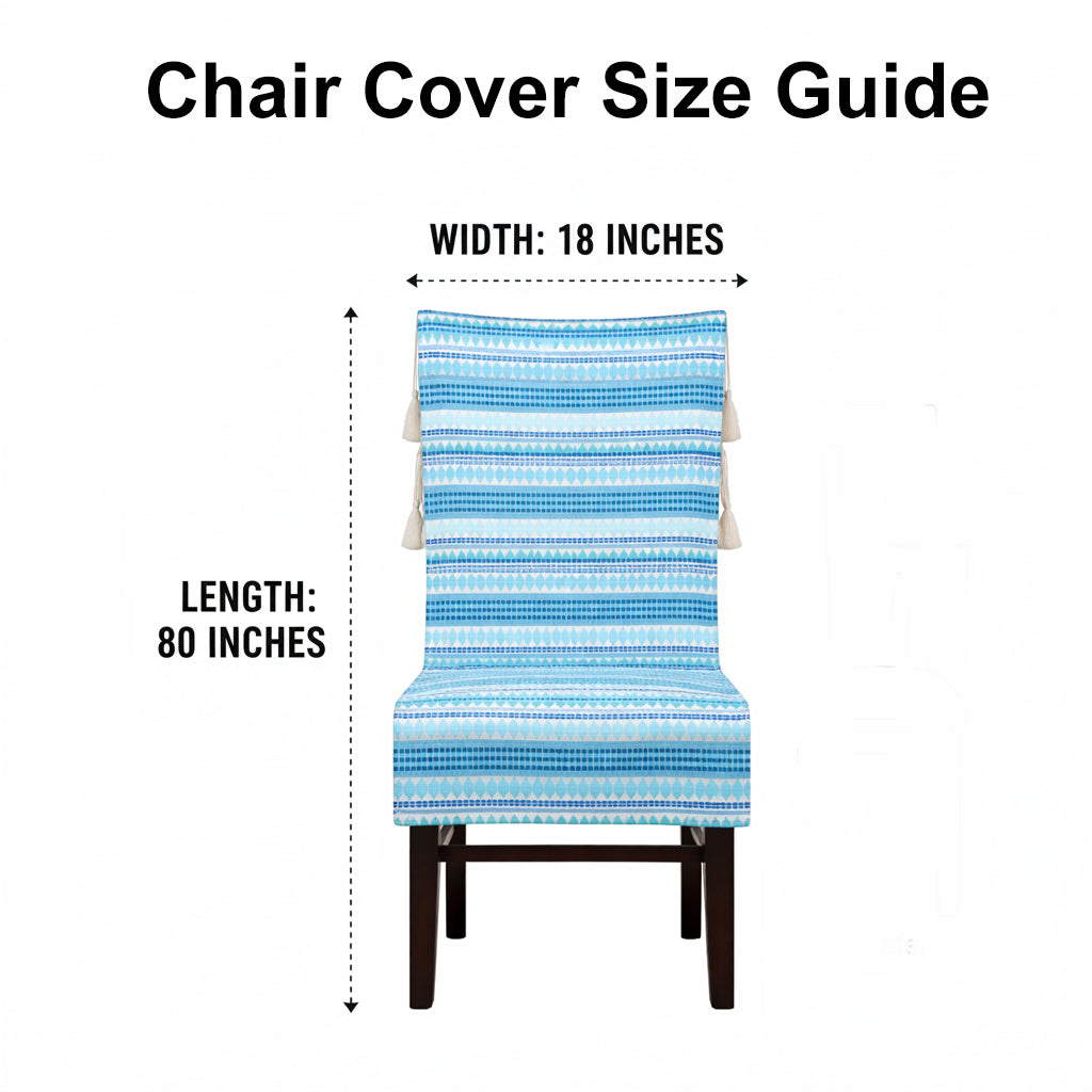 3 Seater Sofa Cover + 6 Chair Covers,Blue Lagoon