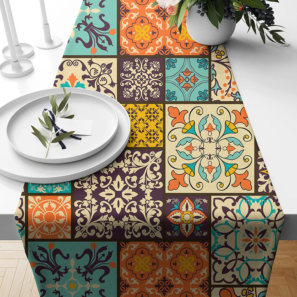 Jaipur Mosaic Polycotton Table Runner