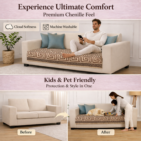 3 Seater Half (70x30 Inch),Light Brown