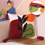 Load image into Gallery viewer, Hand Crafted Embroidered Bohemian Cushion Cover, Set of 1 (16 x16 inches/ 40x40 cm)
