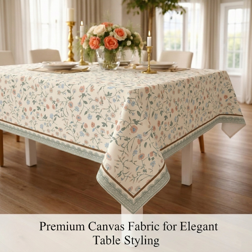 54x78 Inches (Fits 4–6 Seater),Phoolwari