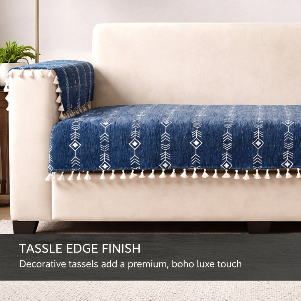 3+1+1 Sofa Cover,Blue Arrow