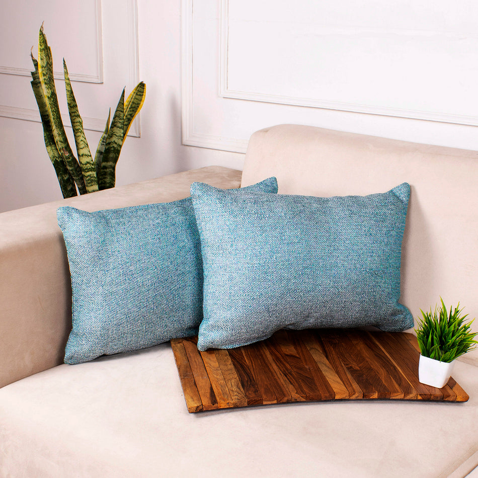 Solid Jute Cushion Covers for Sofa, Couch, Bed, Living Room - Set of 2 & 5