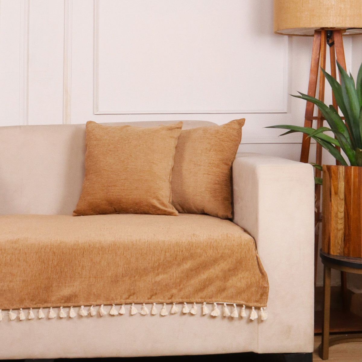 3 Seater Half (70x30 Inch),Dark Beige