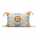 Load image into Gallery viewer, Floral Tufted Cushion Cover with Tassel 12 X 18 Inches Pack of 1

