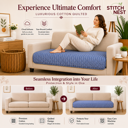 2 Seater (48x30 Inch),Oxford Blue