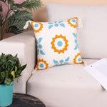 Load image into Gallery viewer, Floral Tufted Cushion Cover with Tassel 16 X 16 Inches Pack of 1
