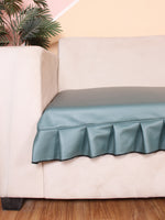 Load image into Gallery viewer, Leatherite Sofa Slip Cover Protector with Frill, Green
