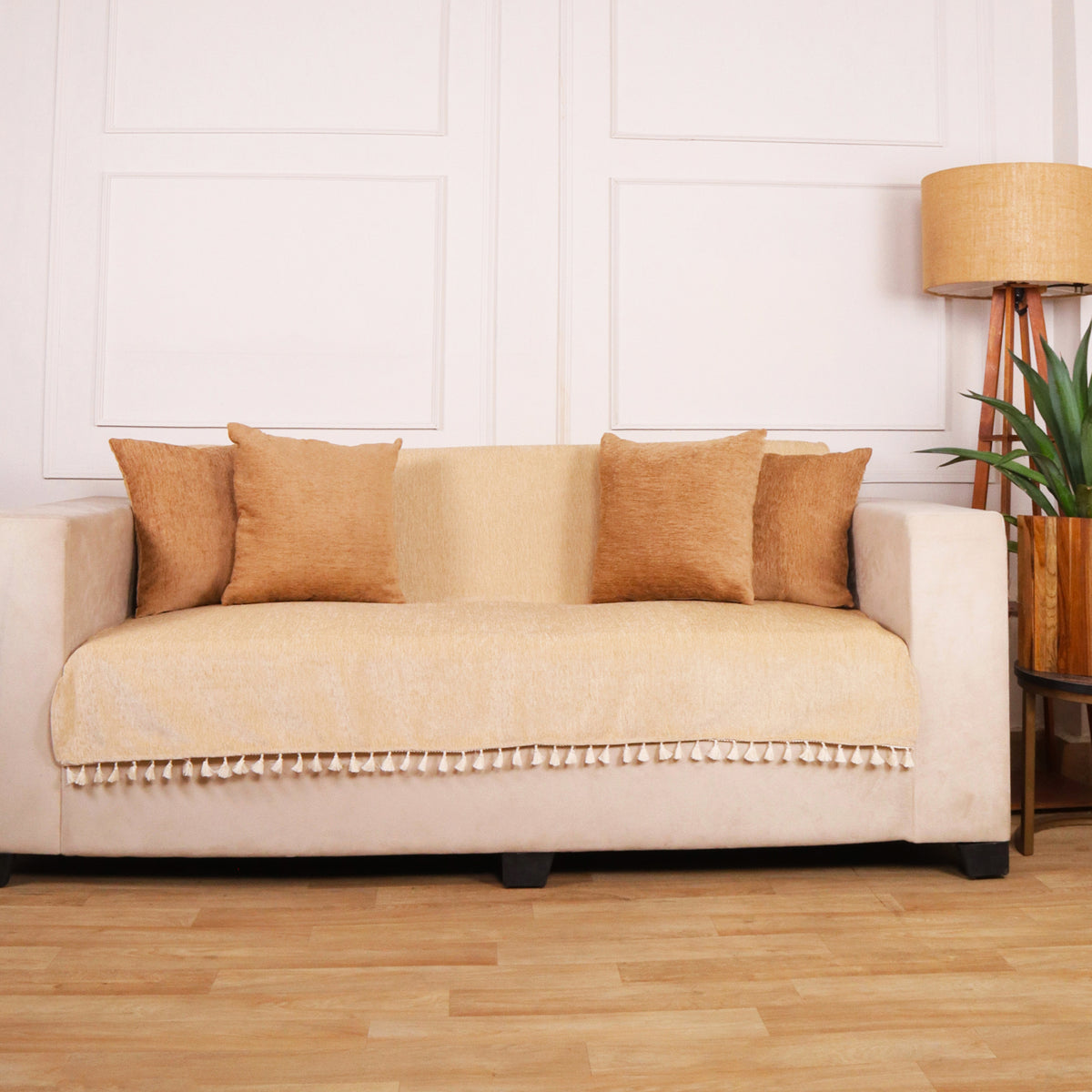 3 Seater Full (70x60 Inch),Light Beige