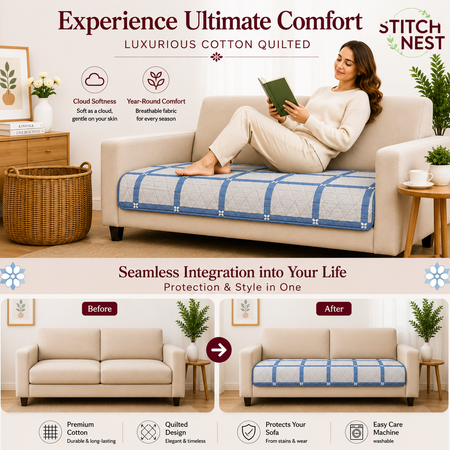 1 Seater (24x30 Inch),Azurecheck