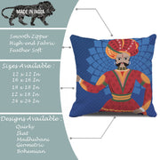 Soft Touch Luxurious Traditional Printed Cotton Canvas Cushion Cover Set of 2
