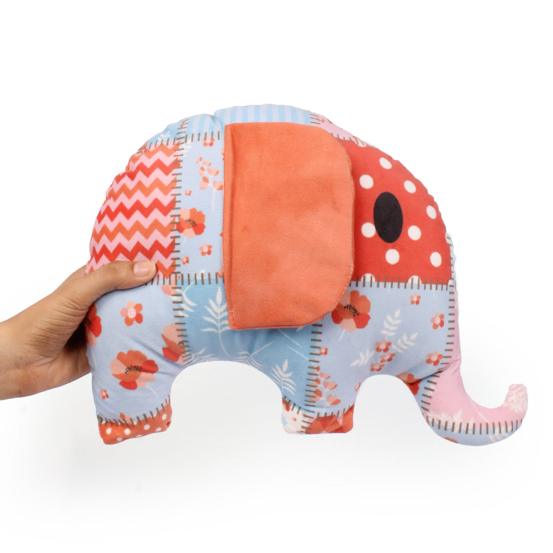 Pack of 2 Addorable Cuddly and Perfect Plush Cute Shaped Cushion for all ages - Red Elephant