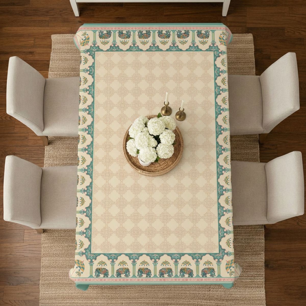 60x90 Inches (Fits 6–8 Seater),Gajraj