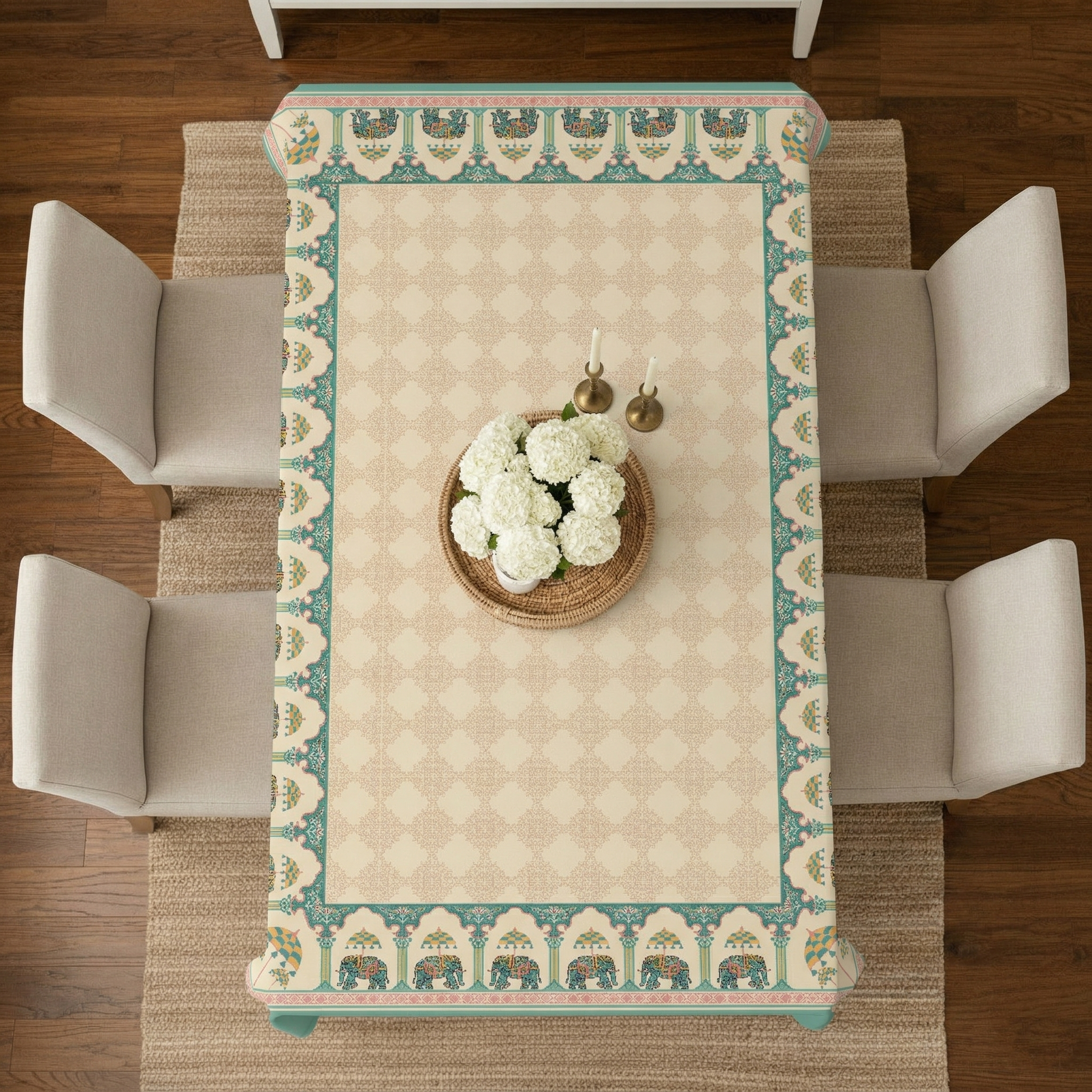 60x90 Inches (Fits 6–8 Seater),Gajraj
