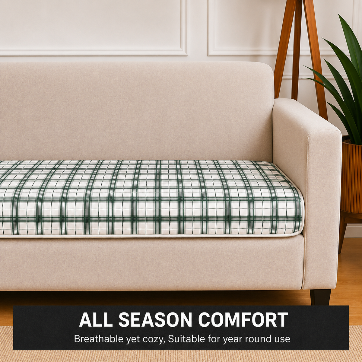 3 Seater (70x30 Inch),Cottage Check
