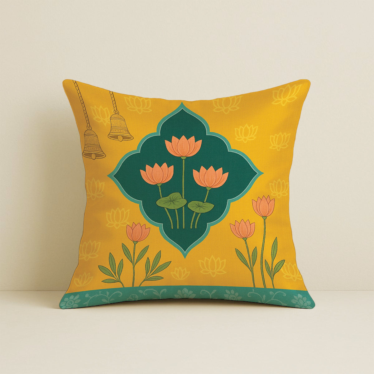 3 Seater + 16x16 Inches (set of 5),Green