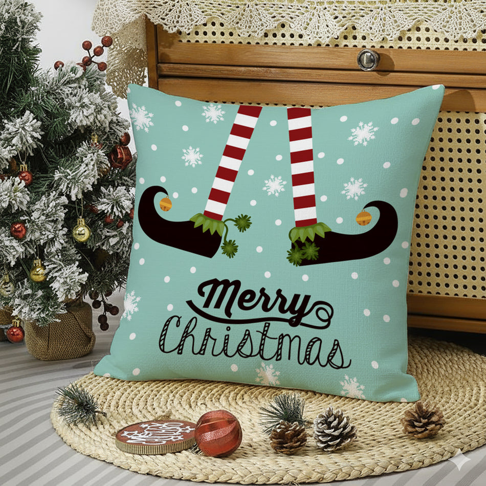 Modern Turquoise Christmas Cushion Cover