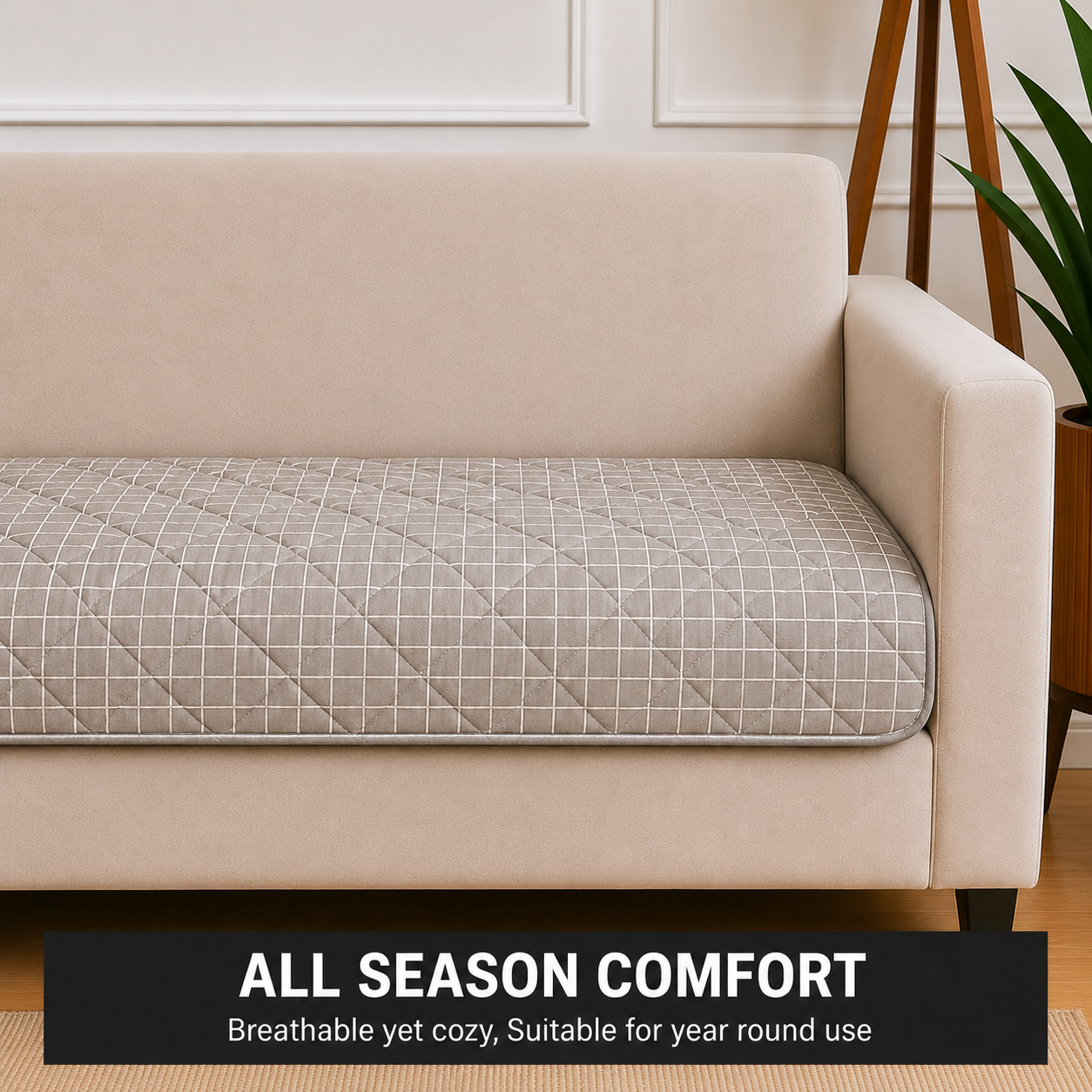 3 Seater (70x30 Inch),Grid Luxe