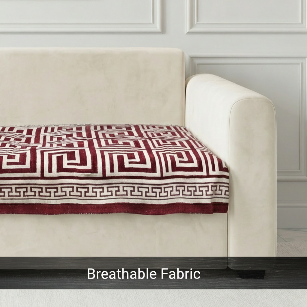 3 Seater Half (70x30 Inch),Maroon