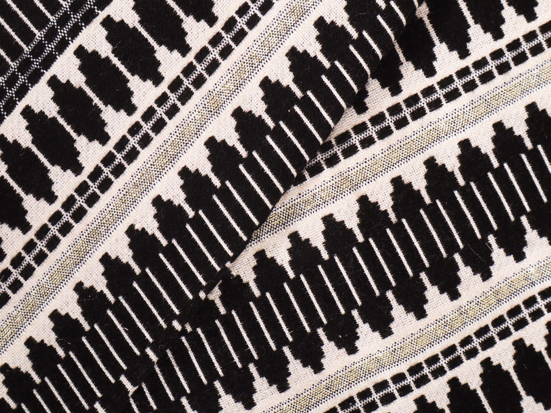 Black Jacquard 3-Seater Sofa Cover