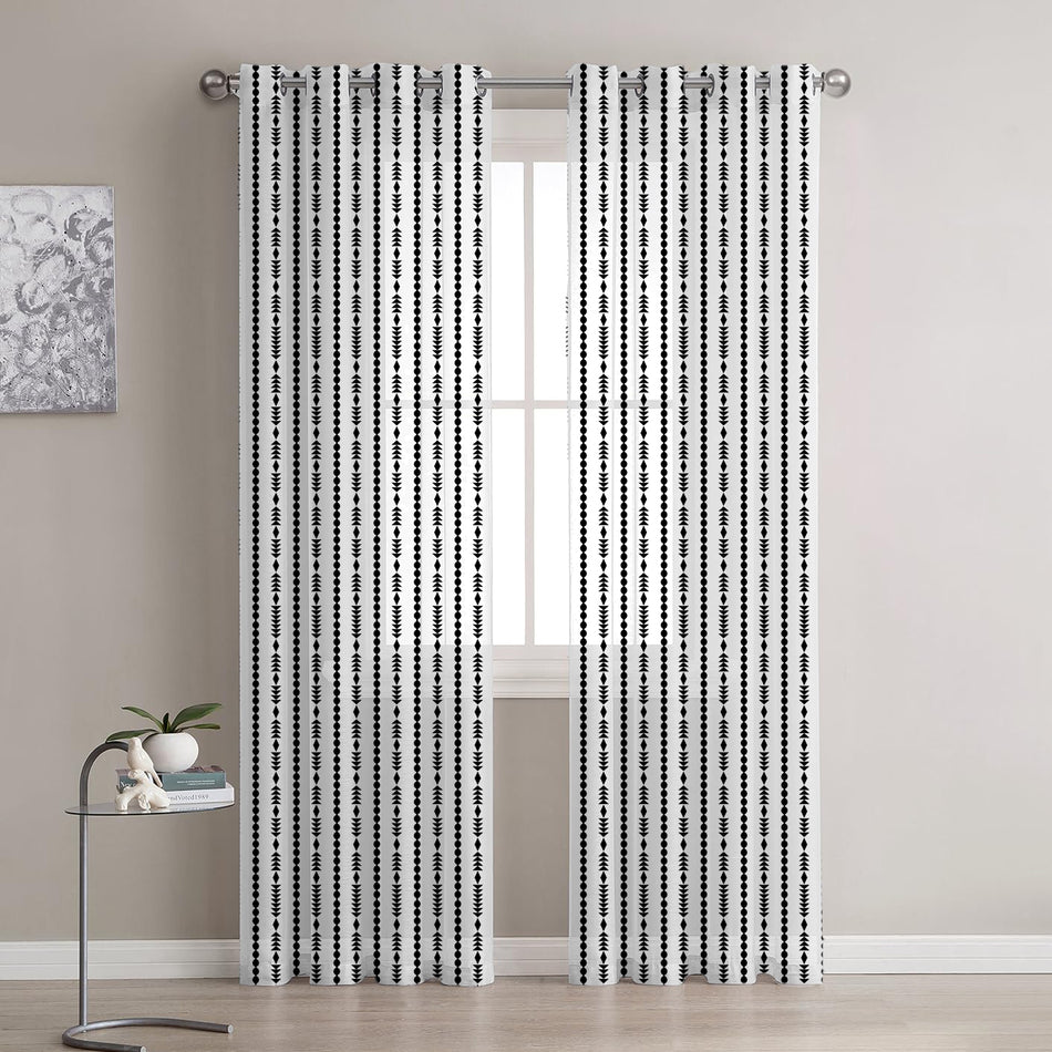 Sheer Tribal Glow Curtain - 7 Feet