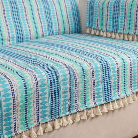 3 Seater Sofa Cover + 6 Chair Covers,Blue Lagoon