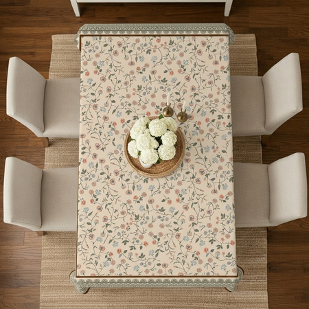 60x90 Inches (Fits 6–8 Seater),Phoolwari